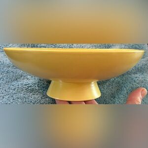Vintage Royal Haeger Pottery Yellow Round Console Bowl